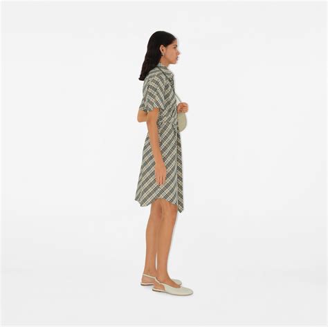 burberry check tunic|Check Cotton Shirt Dress in Husk .